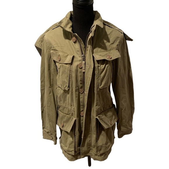 J. Crew Boyfriend Fatigue Jacket Green Small - Picture 1 of 7